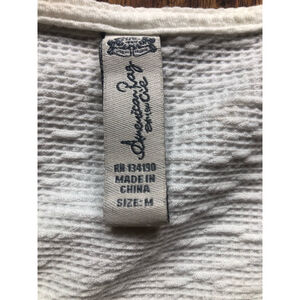 Women's American Rag White Ruffle Top Size M